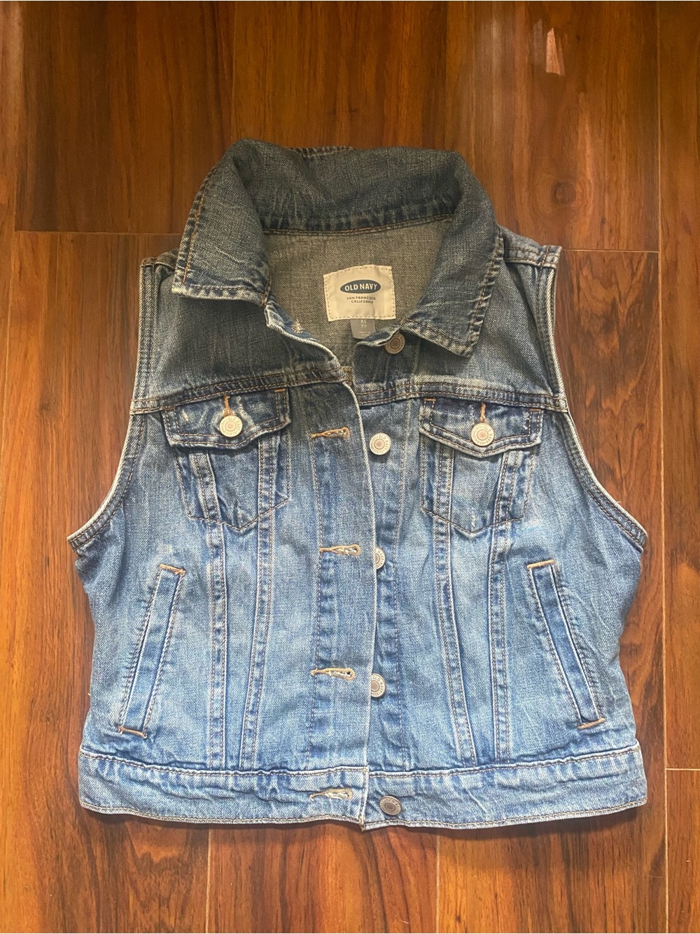 Old Navy Classic  Denim crop Vest xs